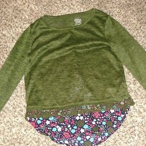 Green long sleeved shirt